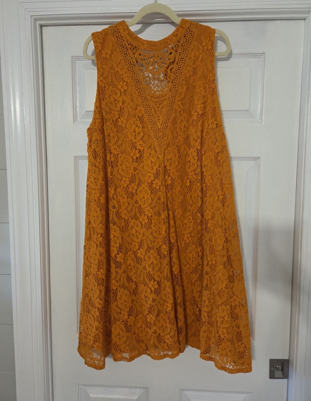 torrid Mustard Yellow Lace Swing Dress